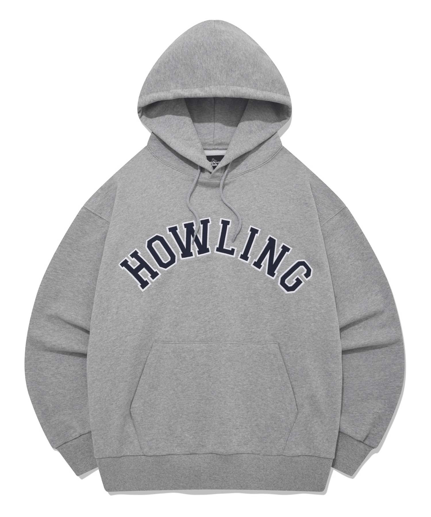 HOWLING APPLIQUE HOOIDE [GRAY]