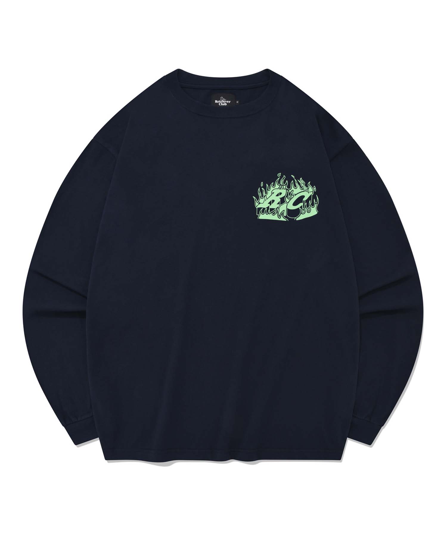 FLAME RC LONG SLEEVE [NAVY]